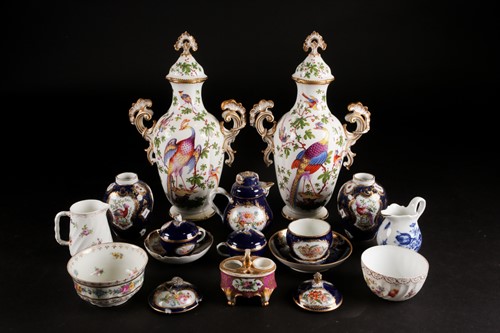 Lot 437 - A pair of Samson of Paris blue scale and...