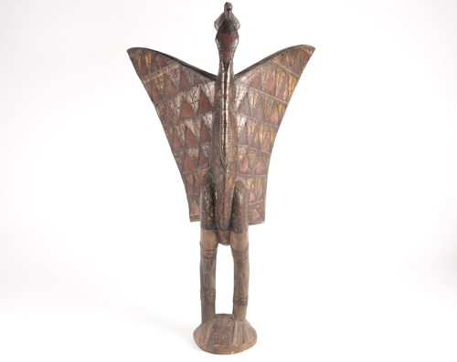 Lot 230 - A large Senufo hornbill, Ivory Coast, the...