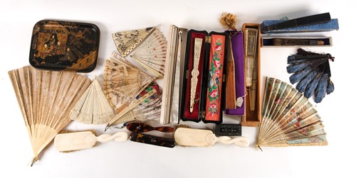 Lot 406 - A 19th century Chinese 'Canton Carved' ivory...