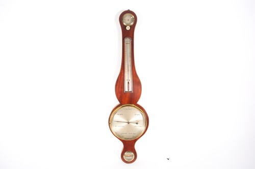 Lot 356 - A George III mahogany cased mercury wheel...