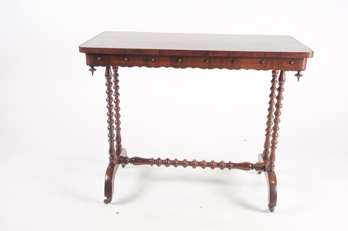 Lot 289 - A Victorian figured rosewood rectangular side...