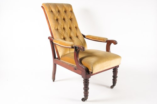 Lot 307 - An early Victorian mahogany reclining library...