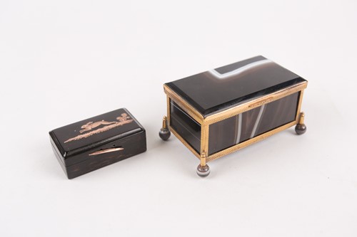 Lot 381 - A 19th century, rectangular tortoiseshell...