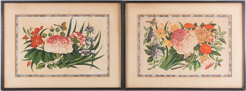 Lot 137 - A pair of Chinese works on pith paper, early...