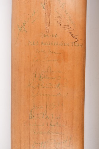 Lot 412 - A multi-signed cricket bat from the MCC Tour...
