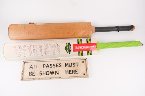 Lot 412 - A multi-signed cricket bat from the MCC Tour...