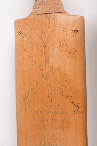 Lot 412 - A multi-signed cricket bat from the MCC Tour...