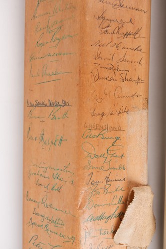 Lot 412 - A multi-signed cricket bat from the MCC Tour...