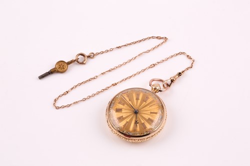 Lot 196 - A William IV open faced 18ct gold pocket watch...
