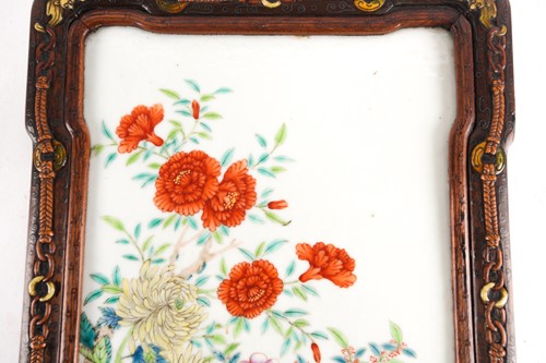 Lot 163 - A Chinese porcelain panel, Qing,19th century,...