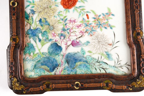 Lot 163 - A Chinese porcelain panel, Qing,19th century,...
