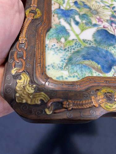 Lot 163 - A Chinese porcelain panel, Qing,19th century,...