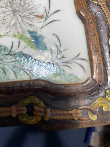 Lot 163 - A Chinese porcelain panel, Qing,19th century,...