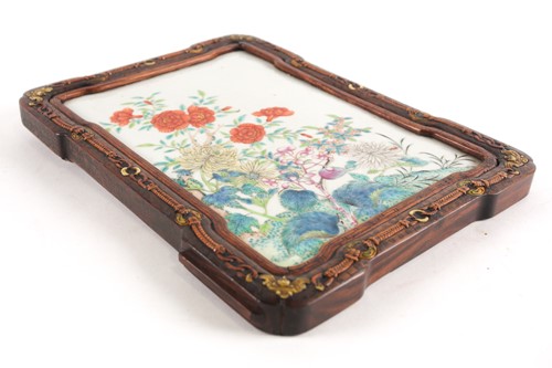 Lot 163 - A Chinese porcelain panel, Qing,19th century,...