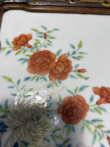 Lot 163 - A Chinese porcelain panel, Qing,19th century,...