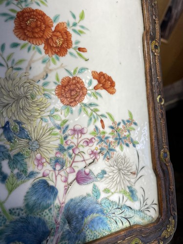 Lot 163 - A Chinese porcelain panel, Qing,19th century,...