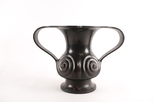 Lot 172 - A Japanese Mimikuchi flying handle vase, 19th...