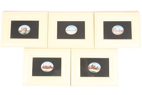 Lot 190 - A set of five Indian ivory miniatures of...