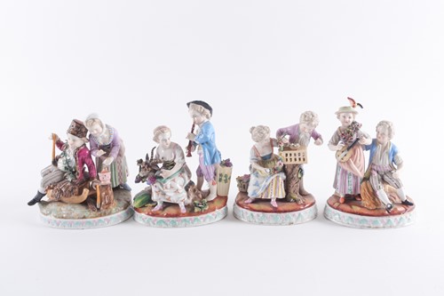 Lot 336 - Four late 19th century Continental decorative...