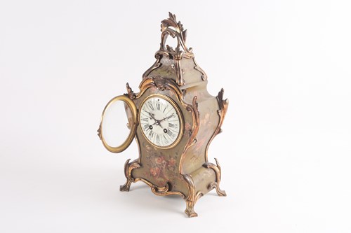 Lot 420 - A 19th century Japy Freres cartouch form...