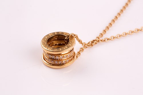 Lot 289 - Bulgari. A Bulgari diamond set gold B. Zero 1...