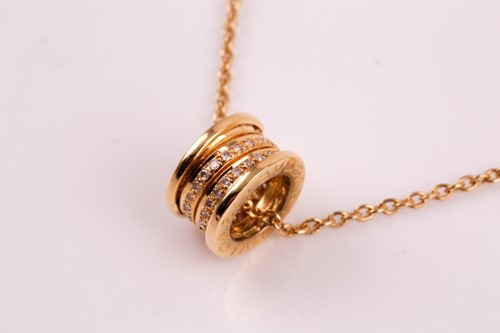 Lot 289 - Bulgari. A Bulgari diamond set gold B. Zero 1...