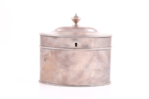 Lot 473 - A George III tea caddy, London 1784 by William...