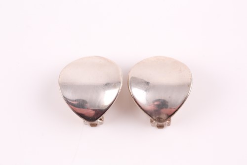 Lot 116 - Georg Jensen. A pair of silver ear clips,...