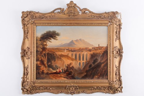 Lot 99 - Italian School, 19th century, a view of an...