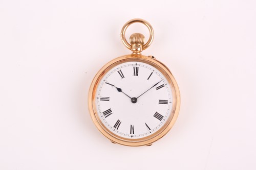 Lot 406 - An 18ct yellow gold cased pocket watch, with...
