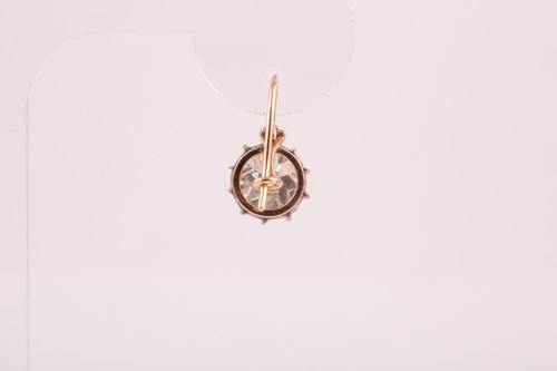 Lot 373 - A pair of Old European cut solitaire diamond...