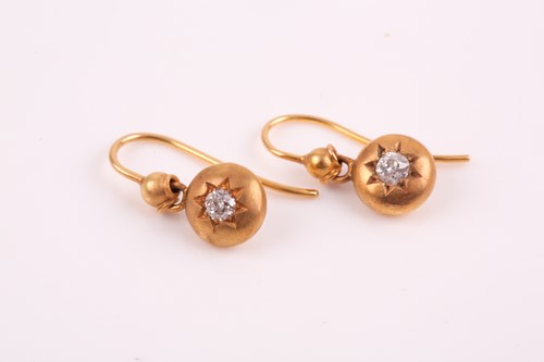 Lot 273 - A pair of late Victorian yellow metal and...