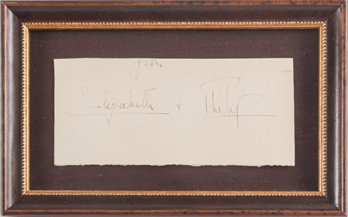 Lot 463 - A hand signed piece of paper by Queen...