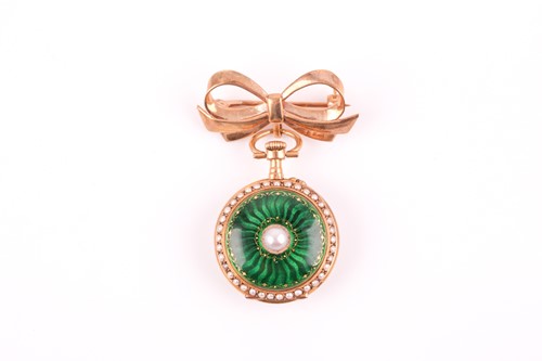 Lot 12 - A late 19th century French yellow gold and...