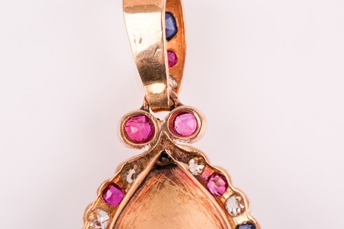 Lot 223 - A fine yellow metal, natural saltwater pearl,...