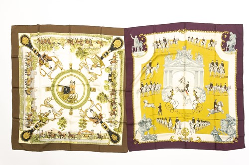 Lot 427 - A Hermes, Paris, "Grands Attelages" pattern...