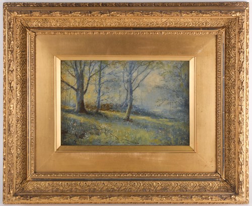 Lot 5 - English School, 19th century, ‘A woodland...