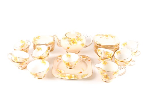 Lot 493 - A 1930s Royal Paragon porcelain tea set, of...