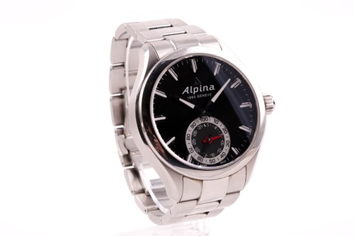 Lot 401 - An Alpina stainless steel gentleman's...