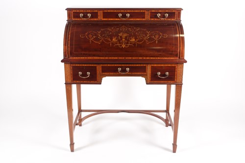 Lot 224 - A Maple & Co mahogany and satinwood...