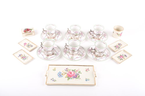 Lot 362 - A Spode six place demi tasse coffee set, with...