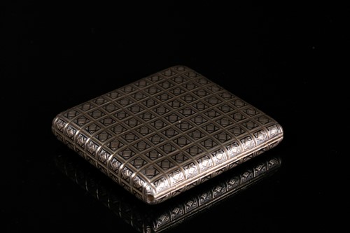 Lot 457 - A Russian niello silver cigarette case, with...