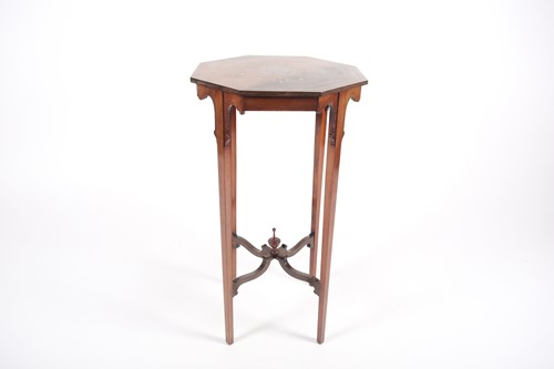 Lot 237 - A small octagonal mahogany and inlaid...