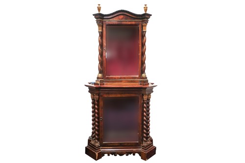 Lot 238 - A 19th century Italian rosewood and walnut two-...