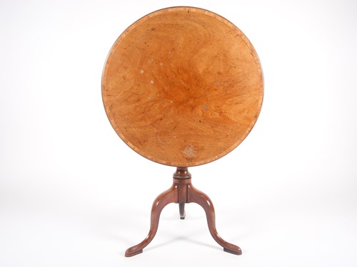 Lot 245 - A George III mellow straw mahogany tilt top...