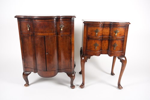 Lot 248 - A George I style walnut veneered bedside chest,...