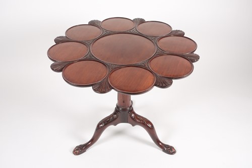 Lot 253 - A George III mahogany, Irish, petal-edged...