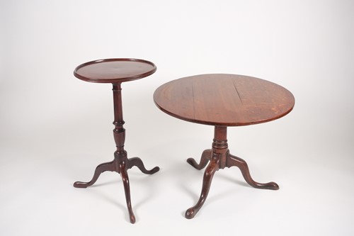 Lot 260 - A George III mahogany circular dish topped,...