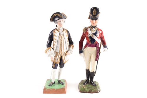 Lot 376 - A Sitzendorf Porcelain military figure,...