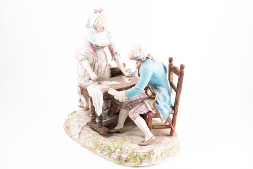 Lot 380 - A large late 19th century bisque porcelain...